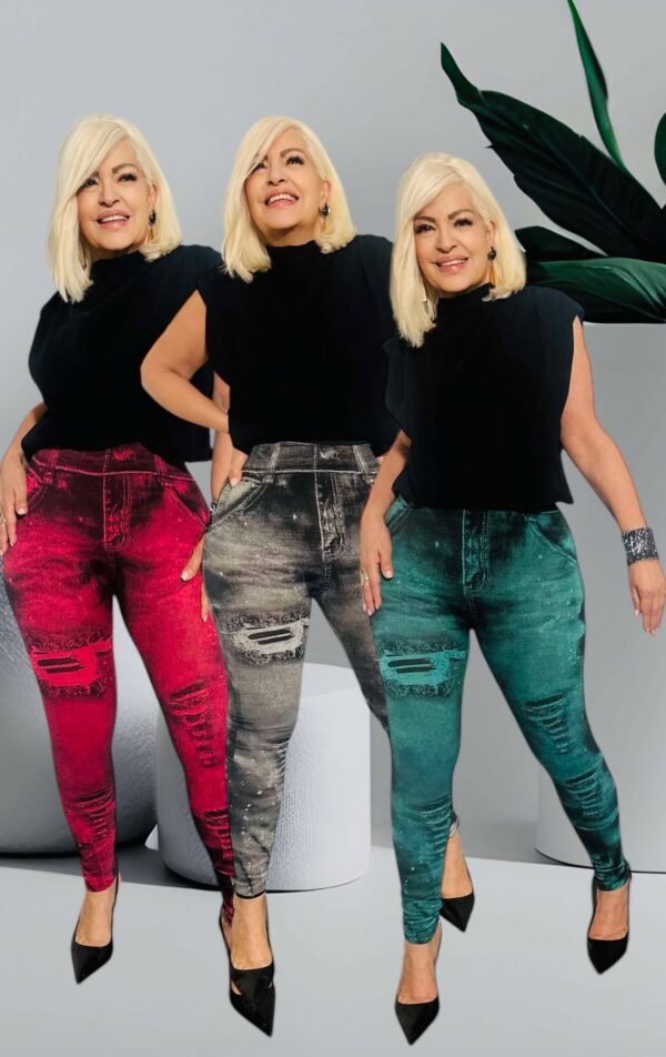 Leggings Elastizados Efecto Denim – Comodidad y Estilo en un Solo Diseño